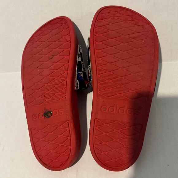 Adidas x Disney Kids Size 4 Adilette Comfort Spider-Man Slide Sandals Casual - Picture 7 of 11